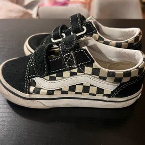 Vans Kids Black and White Checkered Sneakers